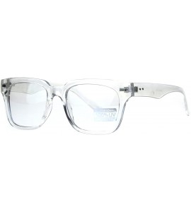 Rectangular Mens Luxury Designer Horned Rim Hipster Nerdy Clear Lens Eye Glasses - Clear - CU188LM7OUD $19.01