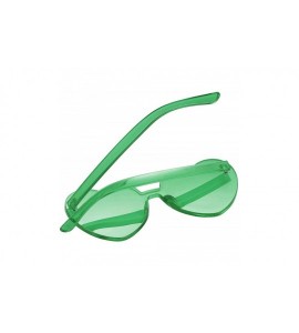 Rimless Love Heart Shape Sunglasses Transparent Party Sunglasses UV Protection Candy Color - Green - C6199XALRE8 $17.70