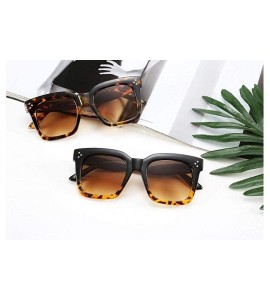 Sport Retro lady butterfly sunglasses designer luxury square gradient sunglasses sunglasses-Black-leopard - CP198KKUYWT $37.68