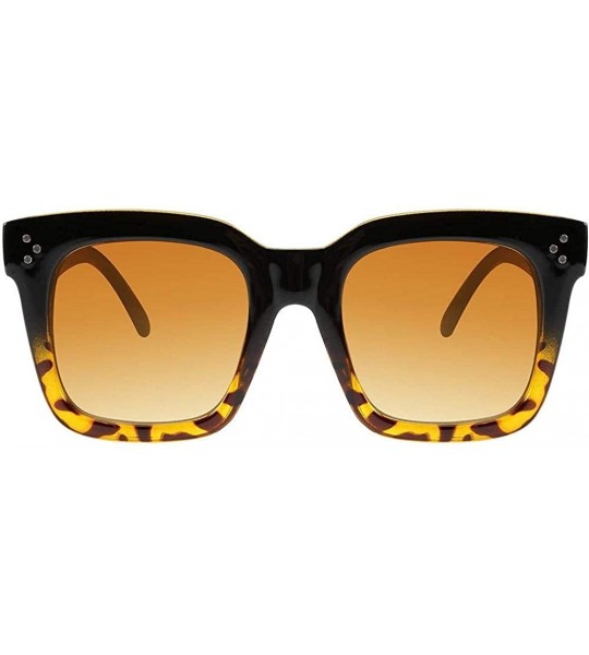 Sport Retro lady butterfly sunglasses designer luxury square gradient sunglasses sunglasses-Black-leopard - CP198KKUYWT $37.68