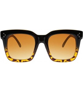 Sport Retro lady butterfly sunglasses designer luxury square gradient sunglasses sunglasses-Black-leopard - CP198KKUYWT $37.68