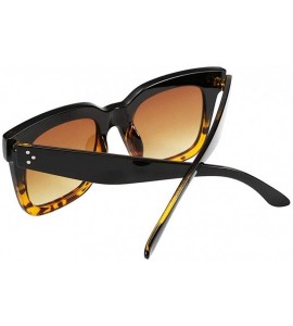 Sport Retro lady butterfly sunglasses designer luxury square gradient sunglasses sunglasses-Black-leopard - CP198KKUYWT $37.68