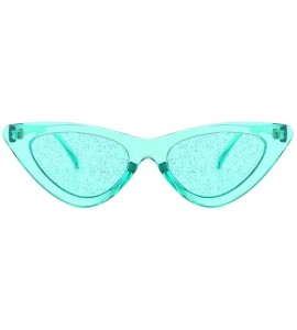 Cat Eye Women's Fashion Sunglasses-Cat Eye Sunglasses Jelly Sunshade Sunglasses Integrated Sexy Vintage Glasses (Green) - C51...