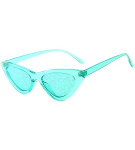 Cat Eye Women's Fashion Sunglasses-Cat Eye Sunglasses Jelly Sunshade Sunglasses Integrated Sexy Vintage Glasses (Green) - C51...