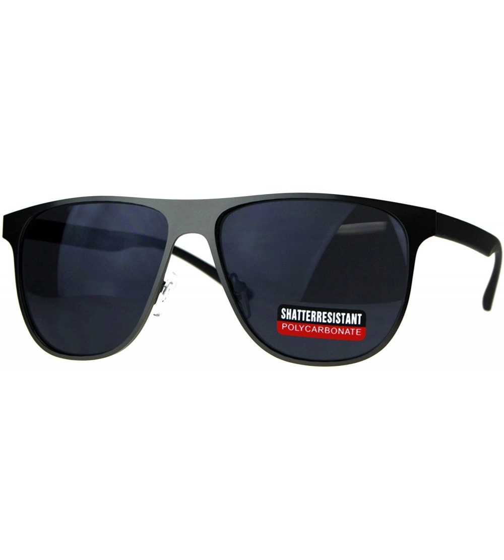 Oval Mens Fashion Sunglasses Stylish Designer Fashion Shades UV 400 - Gunmetal - CE18CE4U9XR $20.97