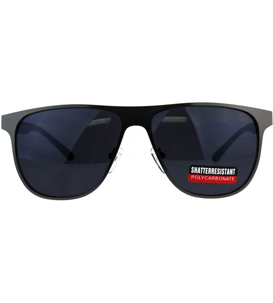 Oval Mens Fashion Sunglasses Stylish Designer Fashion Shades UV 400 - Gunmetal - CE18CE4U9XR $20.97