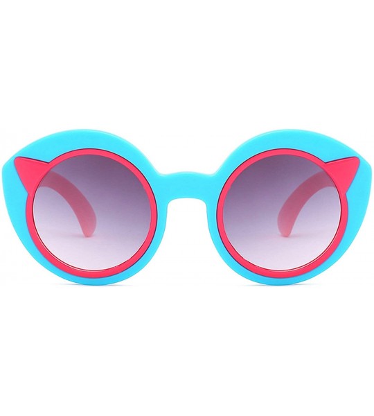 Rimless Classic Retro Designer Style Cat Ear Sunglasses for Women PC Resin UV400 Sunglasses - Style-c4 - CE18SZUGXXM $27.28