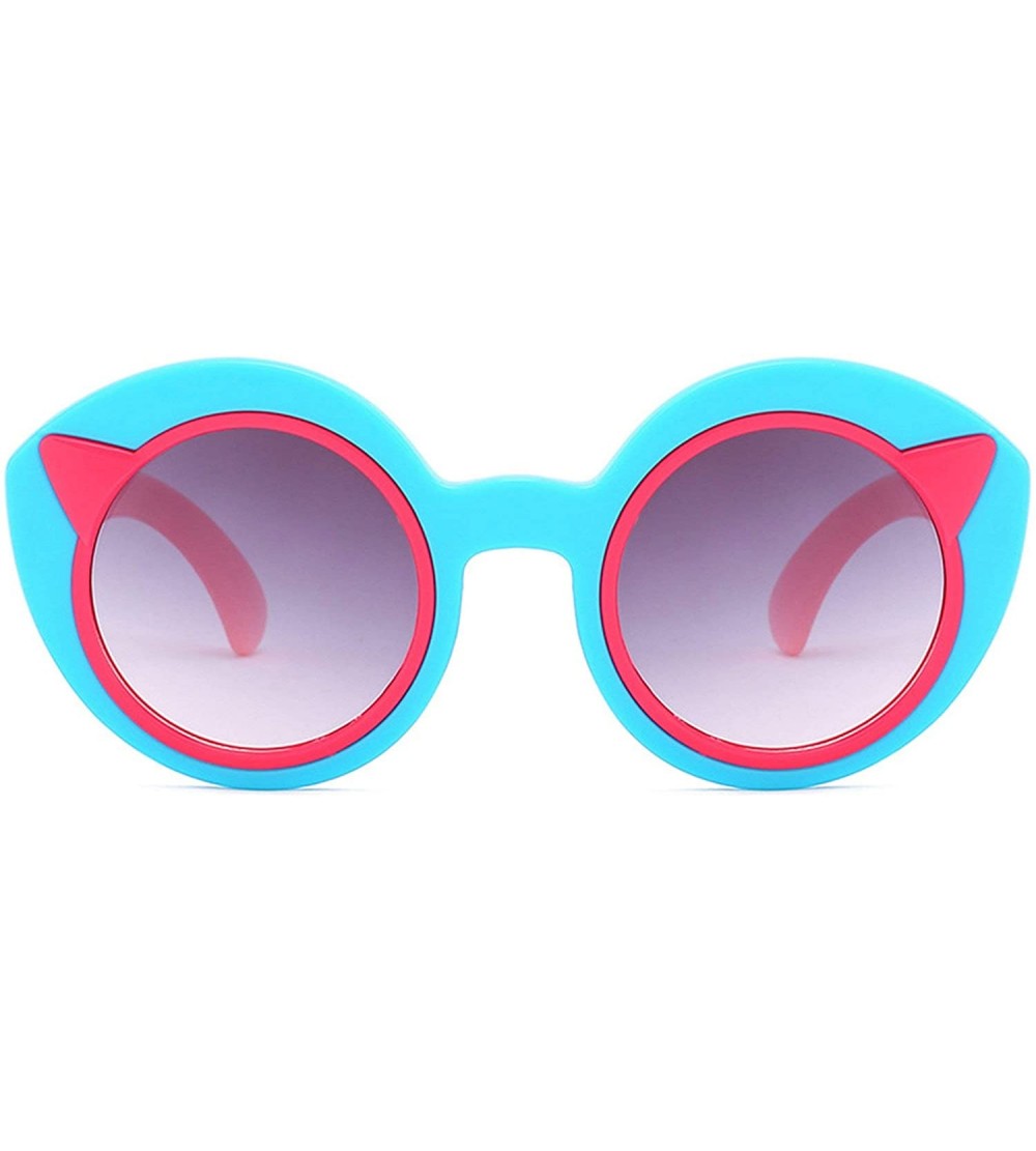 Rimless Classic Retro Designer Style Cat Ear Sunglasses for Women PC Resin UV400 Sunglasses - Style-c4 - CE18SZUGXXM $27.28