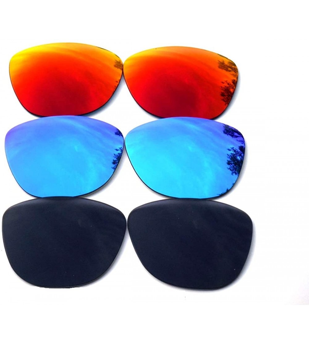 Oversized Replacement Lenses Frogskins Gold&Green Color Polarized 2 Pairs-! - Black&blue&red - CF125VP0WUD $34.24