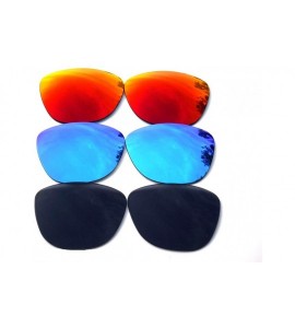 Oversized Replacement Lenses Frogskins Gold&Green Color Polarized 2 Pairs-! - Black&blue&red - CF125VP0WUD $34.24