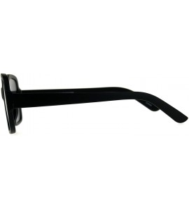 Rectangular Mod Women Rectangular Plastic Retro Sunglasses - Matte Black - CJ18C7I4GRR $18.62