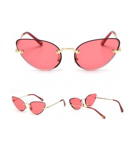 Butterfly 2019 latest frameless sunglasses women's brand designer marine lens butterfly women's fashion retro glasses - CJ18R...