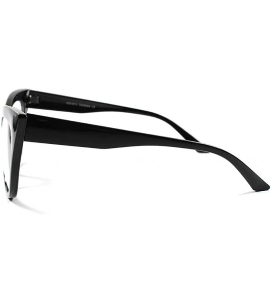 Cat Eye Womens Cat Eye Clear Lens Classic Vintage Retro Fashion Stylish Sexy Eye Glasses - Black - C418WZQ0LN4 $18.86