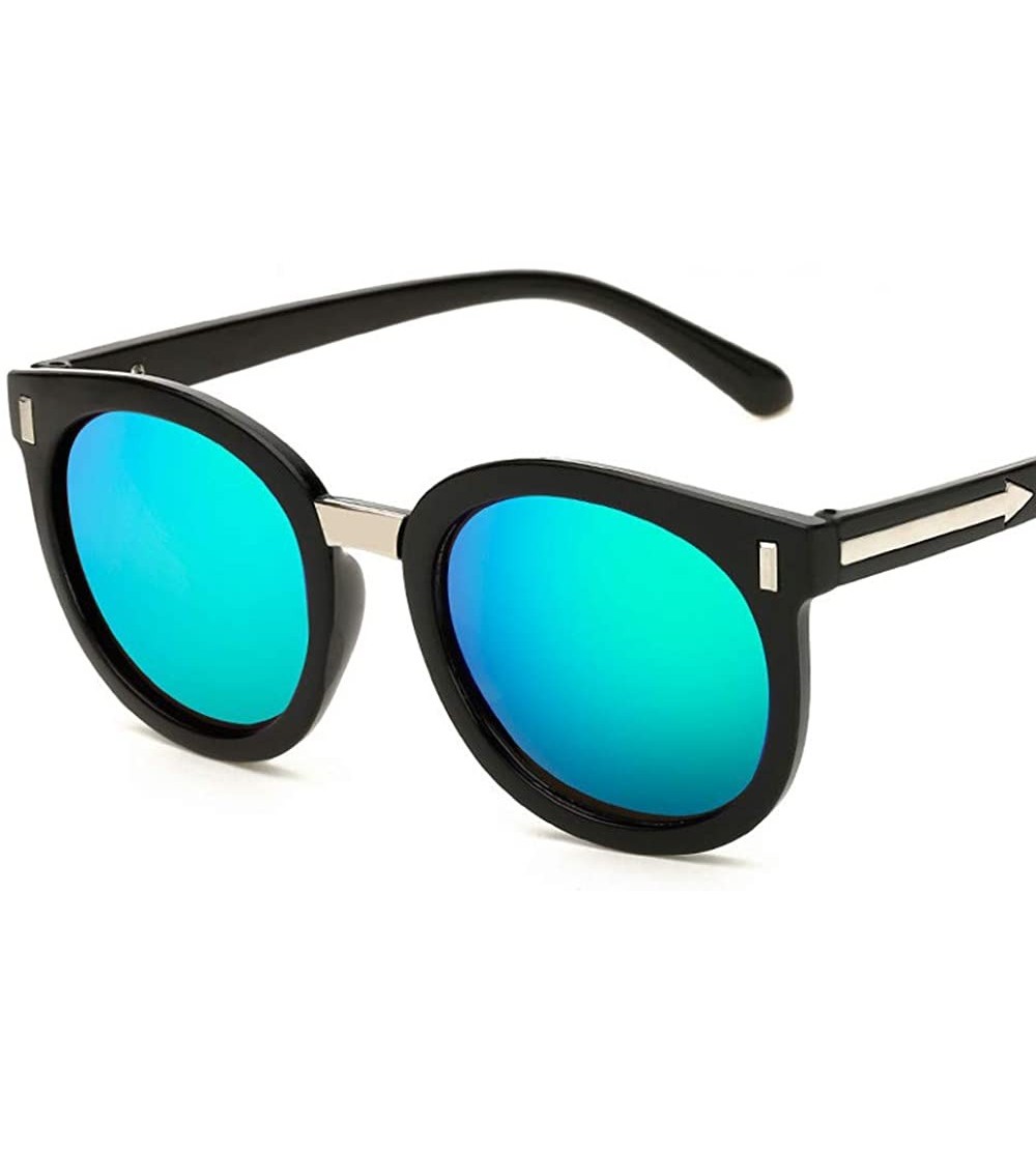 Goggle Sunglasses Hipster Dazzle Color Sunglasses Big Name Retro Shade Mirror Arrowhead Sun - CV18THIQ77W $18.83
