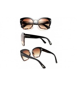 Oversized Retro Oversized Cateye Sunglasses Leopard Frame with Delicate Metal T-SIGN for Women B2576 - 6 - CA196H7UAZH $29.91