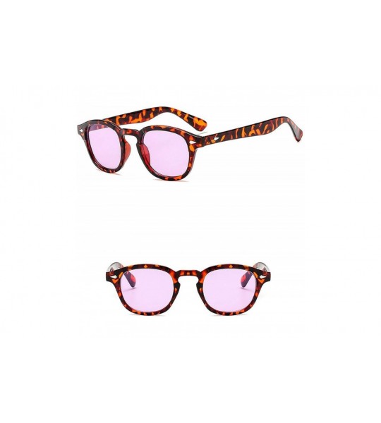 Rectangular Vintage Celebrity Inspired Unisex Sunglasses- Tinted Lens UV400 - Tortoise Leopard - C618WL2U0C0 $24.39