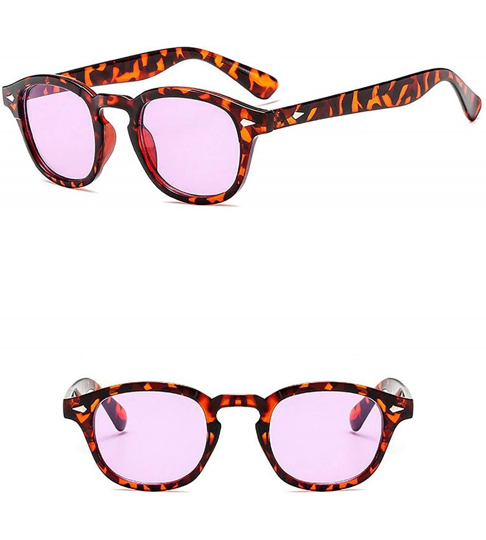 Rectangular Vintage Celebrity Inspired Unisex Sunglasses- Tinted Lens UV400 - Tortoise Leopard - C618WL2U0C0 $24.39
