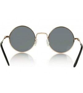 Round Retro Round Sunglasses Small Colored Lens Hippie John Lennon Glasses - 1 Rainbow Mirrored Lens - CC18W66SIAC $20.15