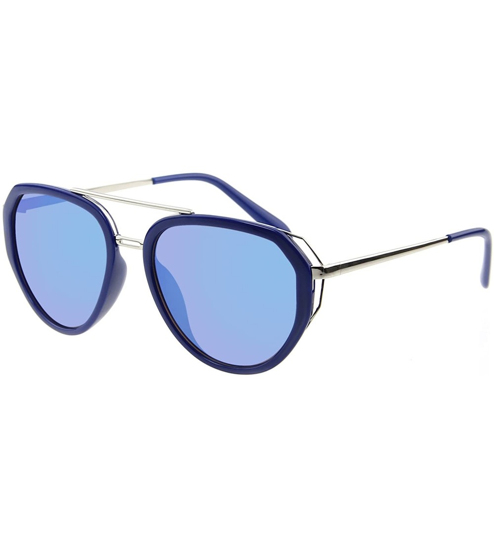 Oversized Classic Aviator oversized Sunglasses Men Women Glasses 509 - Blue - C912FNZFM3N $42.53