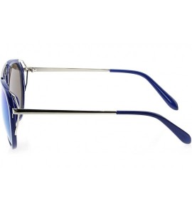 Oversized Classic Aviator oversized Sunglasses Men Women Glasses 509 - Blue - C912FNZFM3N $42.53