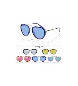 Oversized Classic Aviator oversized Sunglasses Men Women Glasses 509 - Blue - C912FNZFM3N $42.53