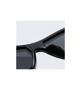 Oval Vintage Sunglasses Men 2019 RimlSquare Fashion Brand Woman Luxury Oculos De Sol Feminino - Black Blue - CD197A3GSCZ $55.59