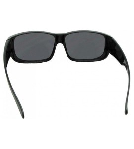 Rectangular Non Polarized Medium Sunglasses Worn Over Glasses F27 - Black Frame Non Polarized Gray Lenses - CH18HDS2TM9 $31.10