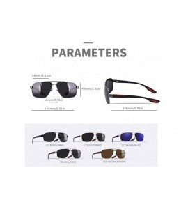 Square Men Polarized Sunglasses Vintage Square Frame Retro Sun Glasses Square TR90 Elastic Leg Mirror Glasses UV400 - C6199QD...