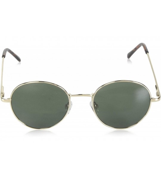 Round unisex-adult Oh Yeah Round Sunglasses - Gold/Green - CQ18WE5ZR6K $28.15