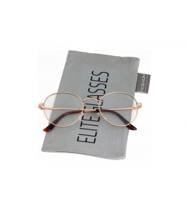 Cat Eye VINTAGE RETRO Nerd Style Clear Lens Round Gold Silver Frame Men Women EYE GLASSES - Gold - CA18C394TCQ $17.98