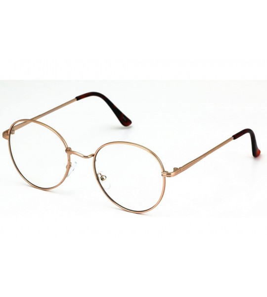 Cat Eye VINTAGE RETRO Nerd Style Clear Lens Round Gold Silver Frame Men Women EYE GLASSES - Gold - CA18C394TCQ $17.98