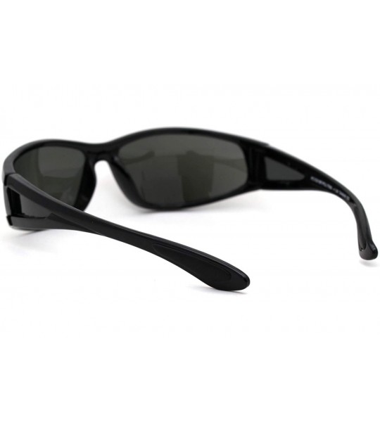 Sport Mens Indestructible TR90 Frame Warp Polarized Sport Bifocal Reading Sunglasses - Shiny Black - C118X9Z6YES $42.70