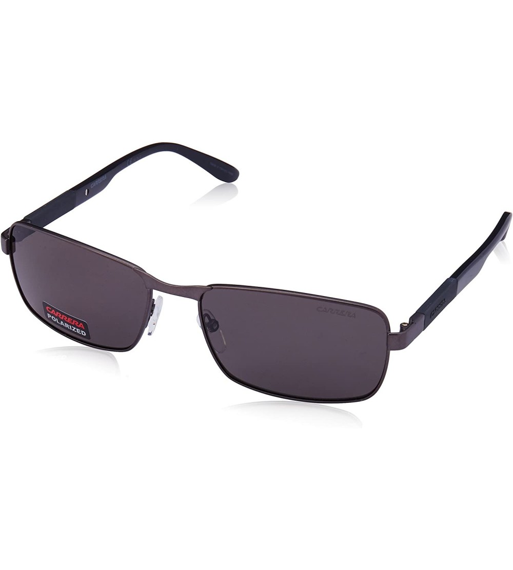 Rectangular 8017/S Sunglasses - Matte Ruthenium Gray / Gray Polarized - C412CV46QAL $94.99