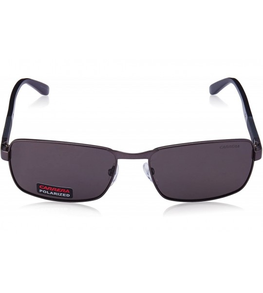 Rectangular 8017/S Sunglasses - Matte Ruthenium Gray / Gray Polarized - C412CV46QAL $94.99