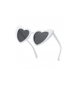 Oversized Heart Sunglasse Polarized Vintage Retro Cat Eye Oversized Glasses UV400 Protection - C418S33AXYW $24.64