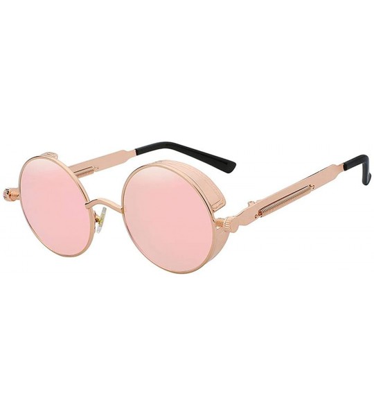 Square Round Metal Sunglasses Steampunk Men Women Fashion Glasses Brand Designer Retro Vintage UV400 - CU1985EWKRN $55.52