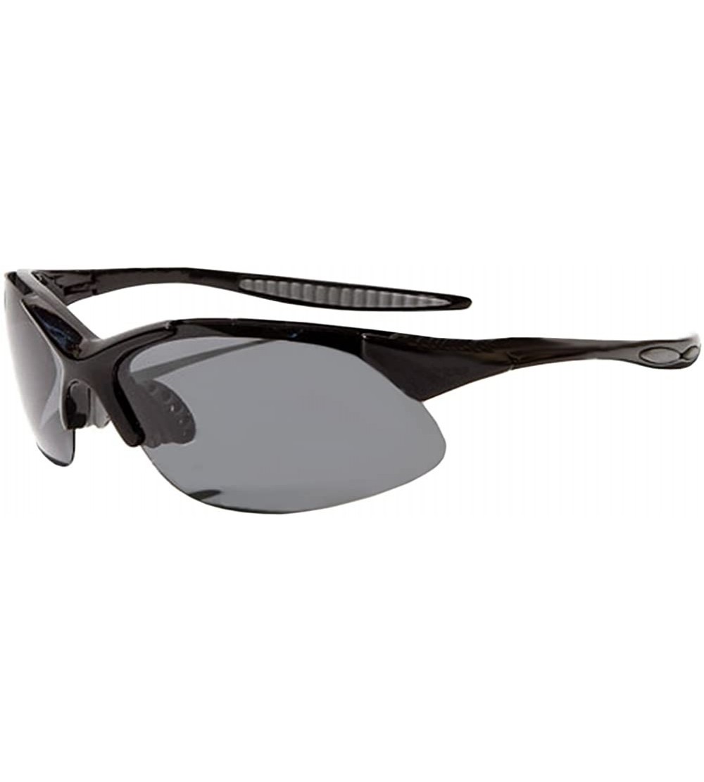 Sport Polarized JMP44 Sunglasses for Fishing- Cycling- Golf- Kayaking Superlight Tr90 Frame - Black Smoke - C2113BULVFB $44.94