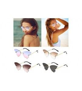 Oversized Summer Fashion Butterfly Sunglasses Gradient Butterfly Frame Irregular Shape Sunglasses Glasses Vintage Retro - A -...