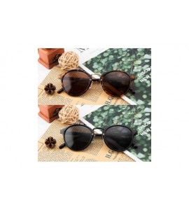 Oversized Retro Round Polarized Sunglasses for Women Men Vintage Designer Style UV400 - Tortoise+black - CE18A783ERK $26.96