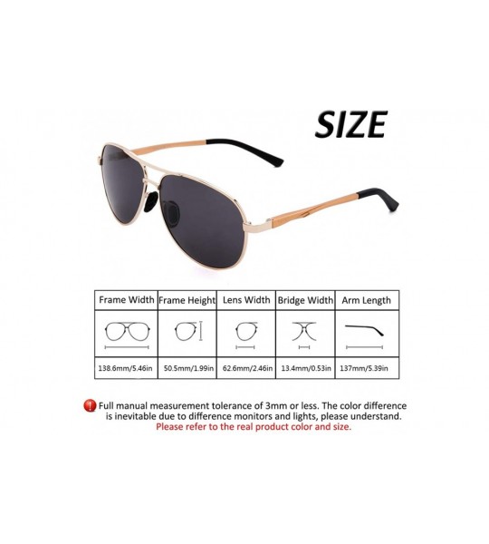 Aviator Mens Sports Polarized Sunglasses - 100% UV Protection Fashion Sunglasses for Men Driving Fishing - C218SX9IC2W $44.99