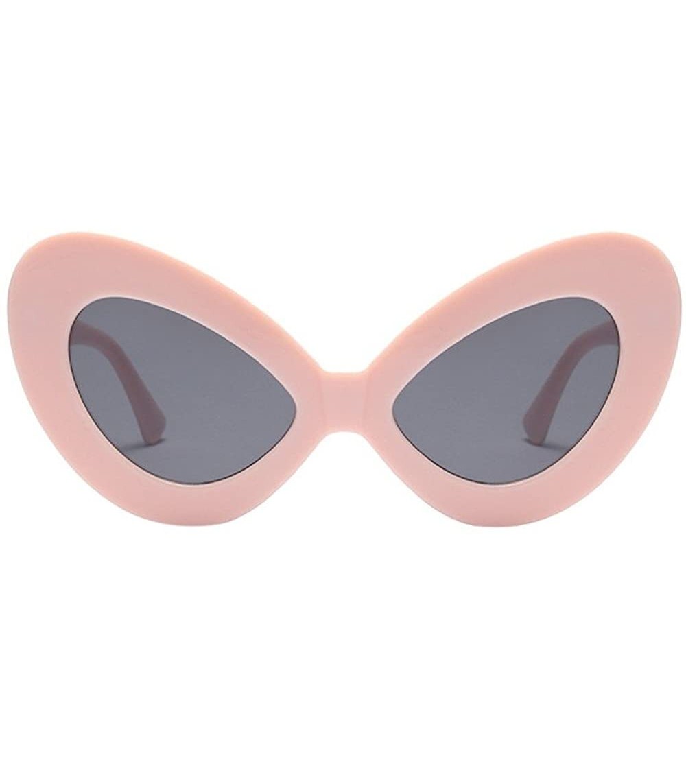 Oval Sunglasses Oval Goggles Polarized Eyeglasses Glasses Eyewear - Pink - CF18QOIY7NU $21.40