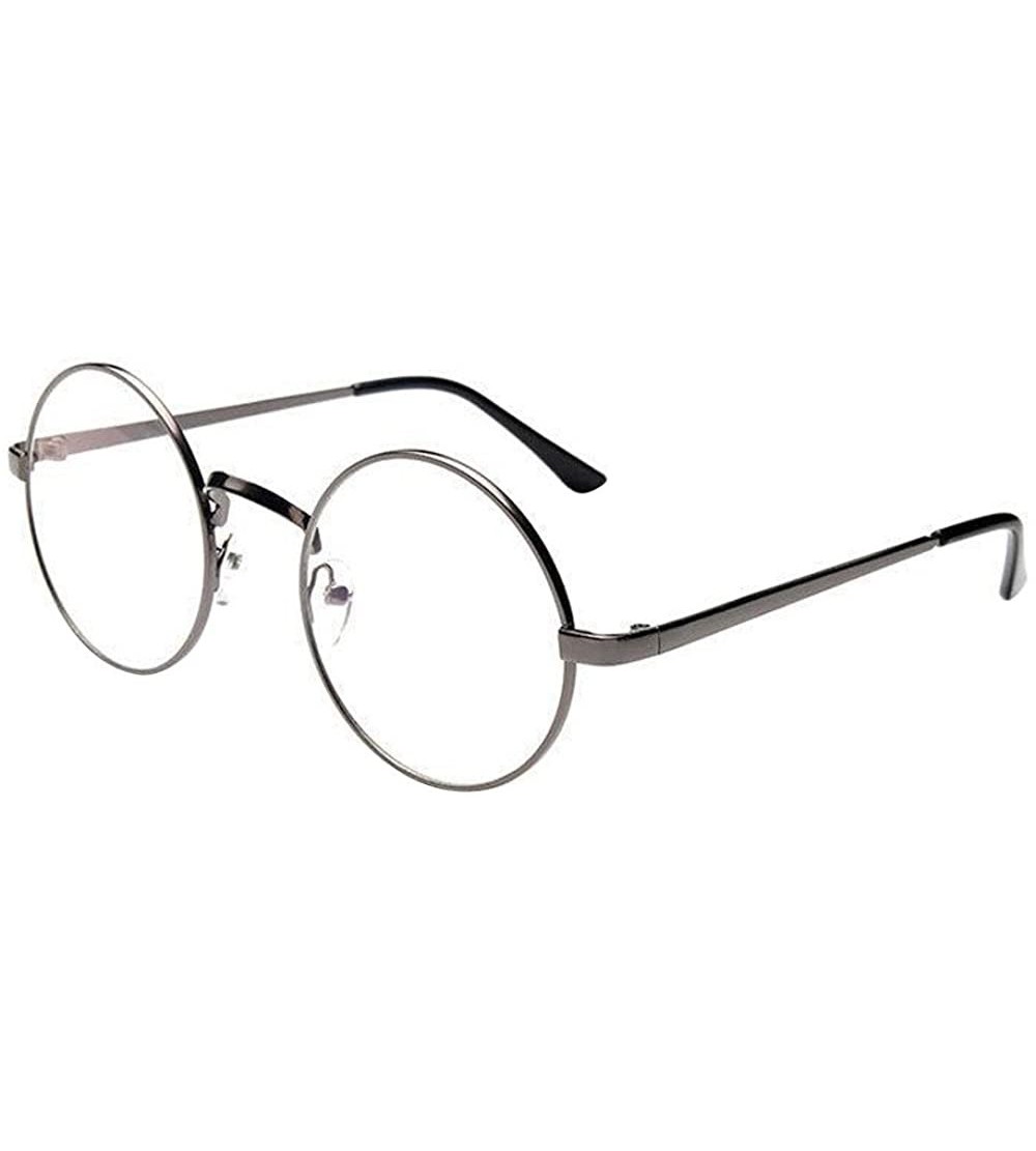 Square Fashion Unisex Classic Metal Frame Mirror Rounded Glasses - Green - CB193XHL7QN $17.85