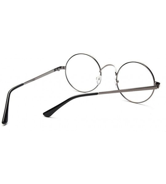 Square Fashion Unisex Classic Metal Frame Mirror Rounded Glasses - Green - CB193XHL7QN $17.85