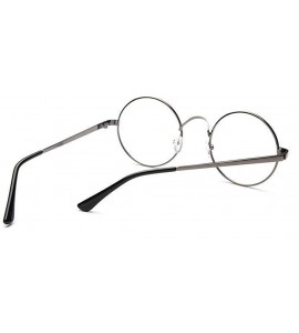 Square Fashion Unisex Classic Metal Frame Mirror Rounded Glasses - Green - CB193XHL7QN $17.85