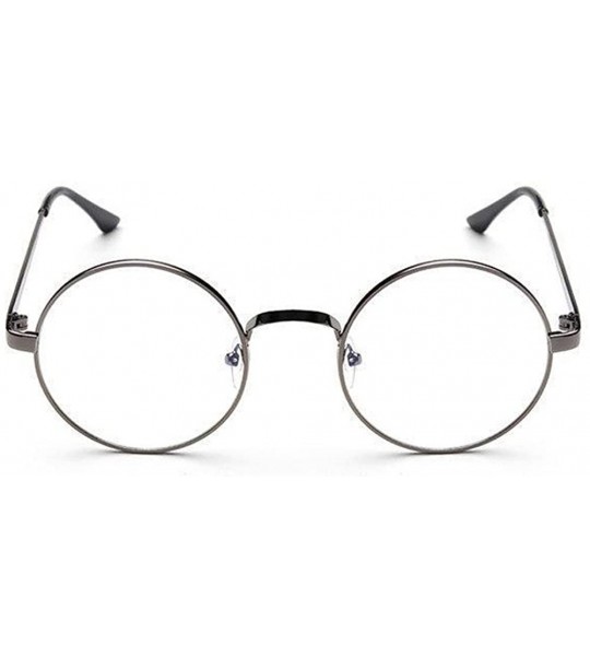 Square Fashion Unisex Classic Metal Frame Mirror Rounded Glasses - Green - CB193XHL7QN $17.85