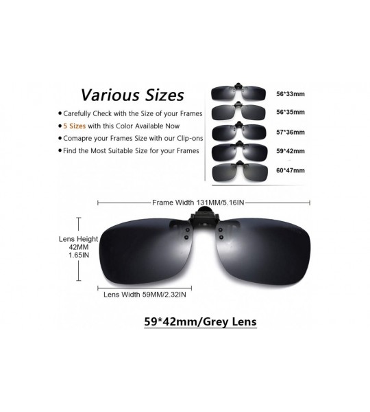 Round Polarized Clip-on Flip Up Metal Clip Rimless Sunglasses for Prescription Glasses - Black - CM17YHDWC47 $21.70