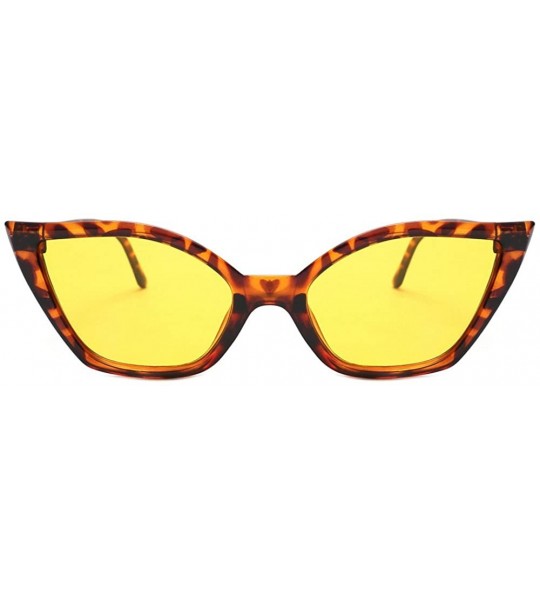 Round Glasses- Women's Fashion Vintage Cateye Frame Shades Acetate Frame UV Sunglasses - 7139c - C818RT8E8G7 $18.74