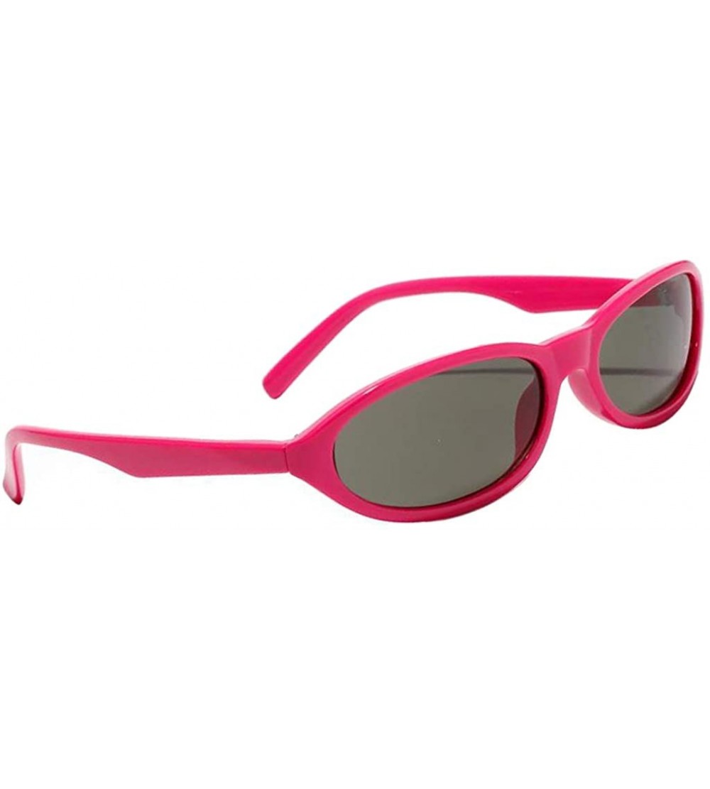 Oval Cat Eye Sunglasses Cool Gothic Retro Shades Party Club Eyewear Hip-Hop Gift - Rose Red - CG190C59LLN $23.48