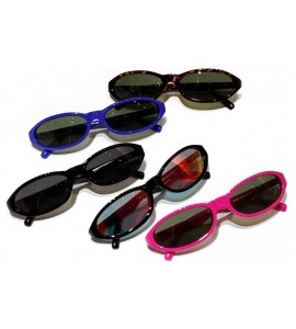 Oval Cat Eye Sunglasses Cool Gothic Retro Shades Party Club Eyewear Hip-Hop Gift - Rose Red - CG190C59LLN $23.48