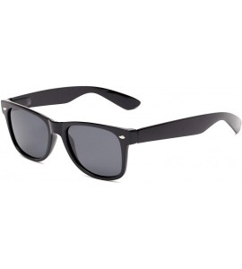 Square Sunglass Warehouse Pacific - Polarized Plastic Retro Square Men's & Women's Full Frame Sunglasses - CV12OE5HWLD $23.42